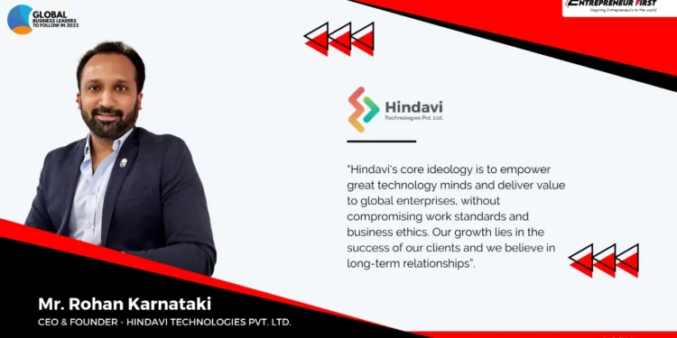 Meet Mr. Rohan Karnataki Hindavi Technologies Pvt Ltd Entrepreneur First Media